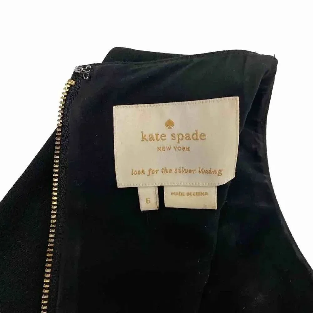 Kate Spade Diana Basic Geometry Black Dress size 6